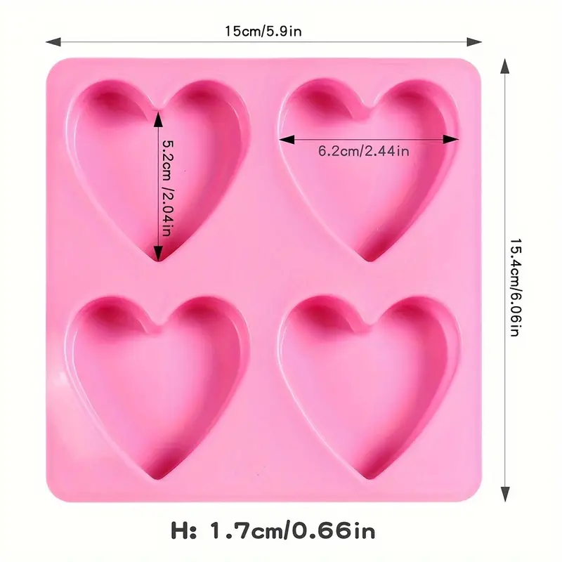  Molde Silicona Corazón